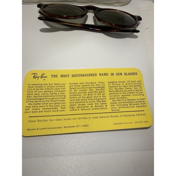 Vintage B&L Ray-Ban Sintra Sunglasses USA Bausch & Lomb Mock Tortoise G31 Lenses main image 6